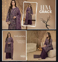 Purple Printed 3 Piece Women's Suit | Luna Grace Collection